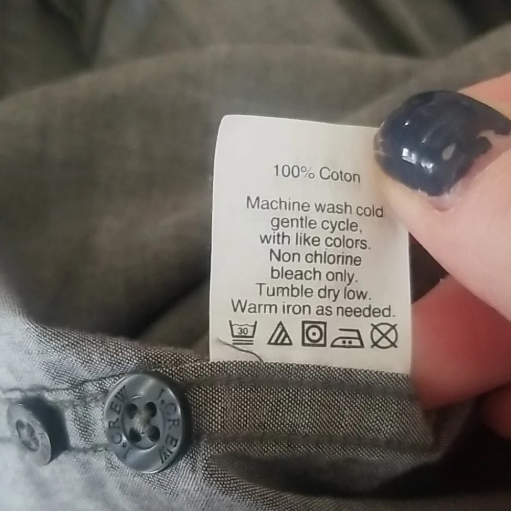 J. Crew Men's Gray Cotton Button Down